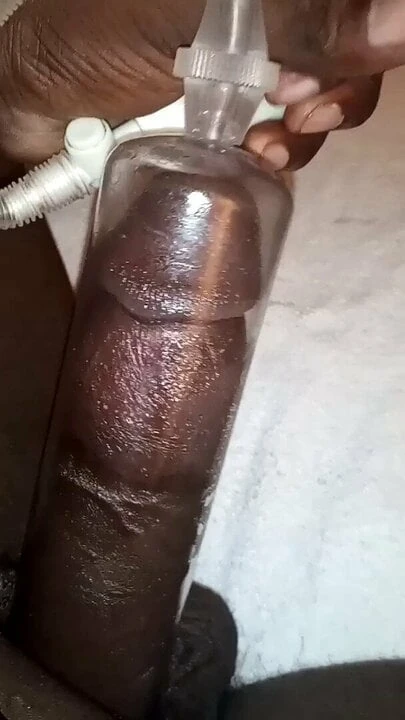 Penis pumping big black cock
