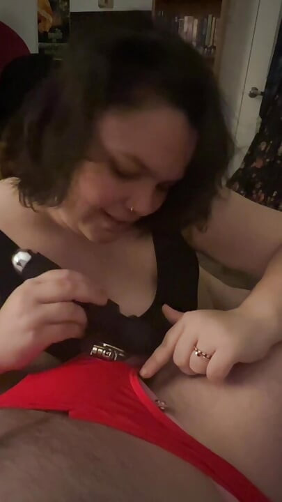 Chastity cuck teasing! Dirty talk SPH & showing him pictures of me with my bull! Vibrator stimulating