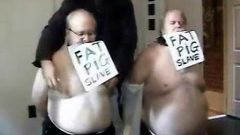 Fat Pig Slaves visit my Toronto, Canada  Dungeon Room