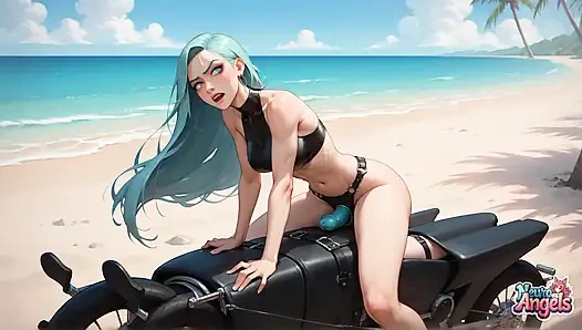Beach Bliss: Türkishaar-schätzchen, dreifache ejakulationsorgie