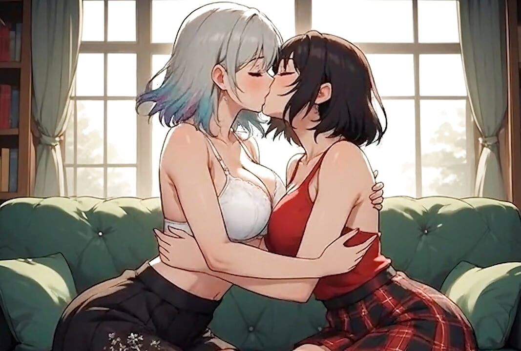 AI Generated Cartoon content, Uncensored video of 18 Year old Anime Girl, Kissing Orgasm of Mature Women