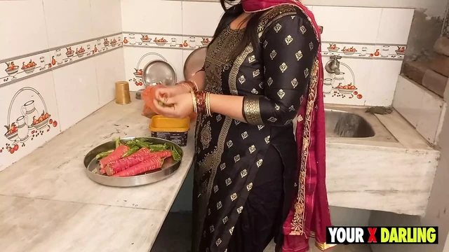 Pov Chachi making dinner in the kitchen and bhateeja fucking with her dirty hindi audio