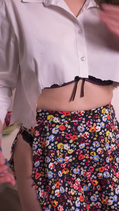 Sexy Roommate Rips Clothes off to Tease You