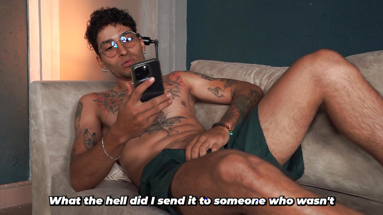 Stepbrother accidentally shows his penis to his slim stepsister, and she wants to see it.