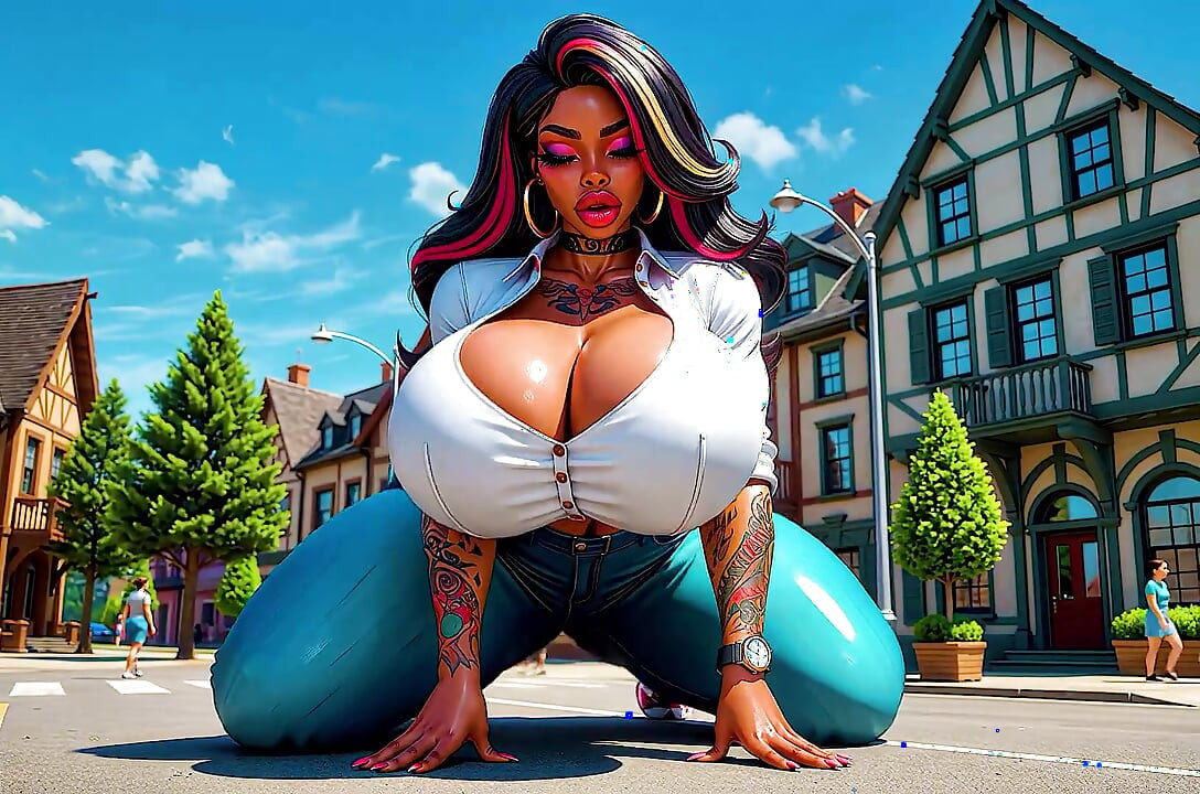 Os baddies gigantes mais sexy de Ébano Twerk e Saltam sua bunda até você gozar! - IA gerada
