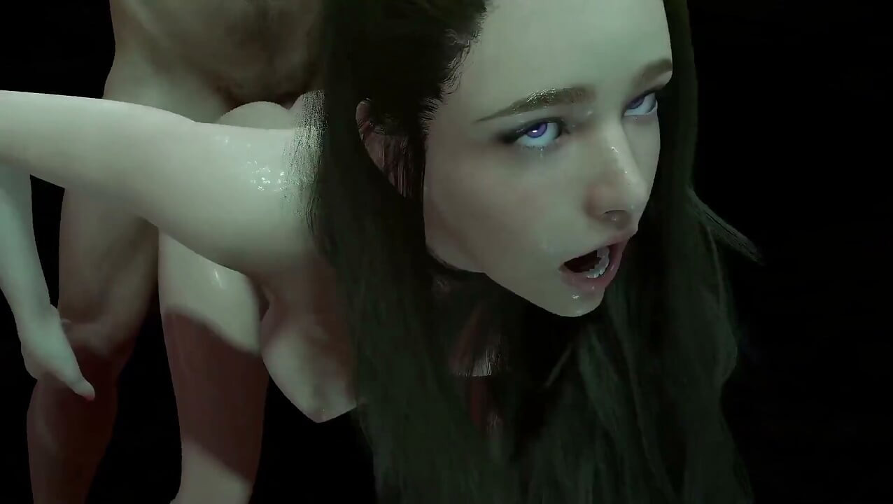 Cute brunette girl loves anal standing up with her hands pulled back : 3D porn
