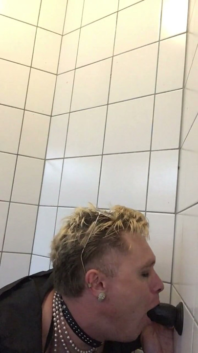 Sissy Jes Brinch public Toilet dildo Fuck | Clip 3