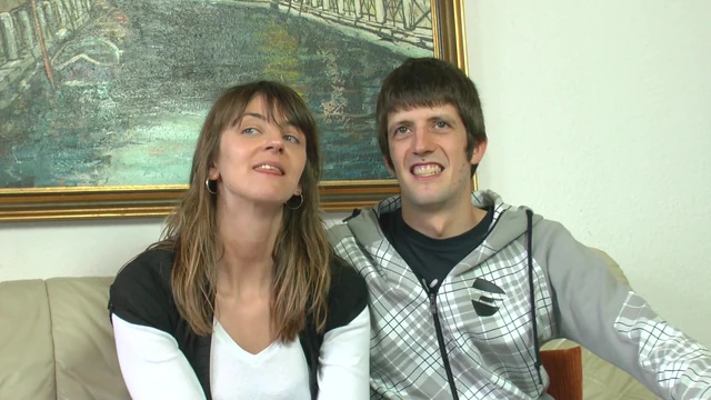 Casting with german actress and actor in threesome, in this