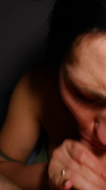 Powerful moment from "Naughty Teen Girlfriend Made Him Cum While He Was Watching Tv"