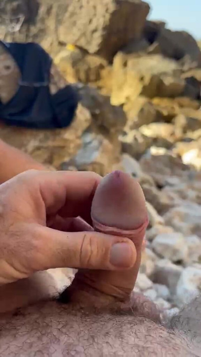 Cock out for people around the beach, love show cock in summer
