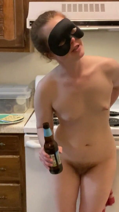 Lazy Ass Babe Warms Up Groceries Naked in the Kitchen Episode 54 | Clip 1