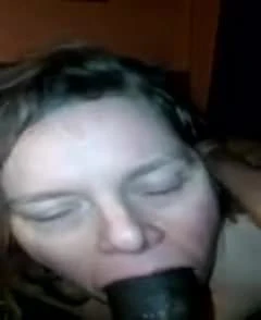 Beautiful brunette sucks BBC