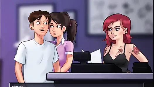 Summertime Saga: Mia got her tattoo, I've helped Roxy get her ID and saw them boobies