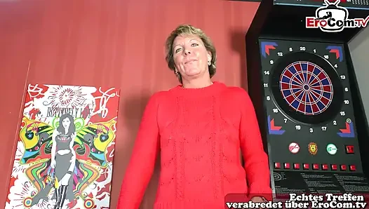 German granny does her first sex casting for pocket money