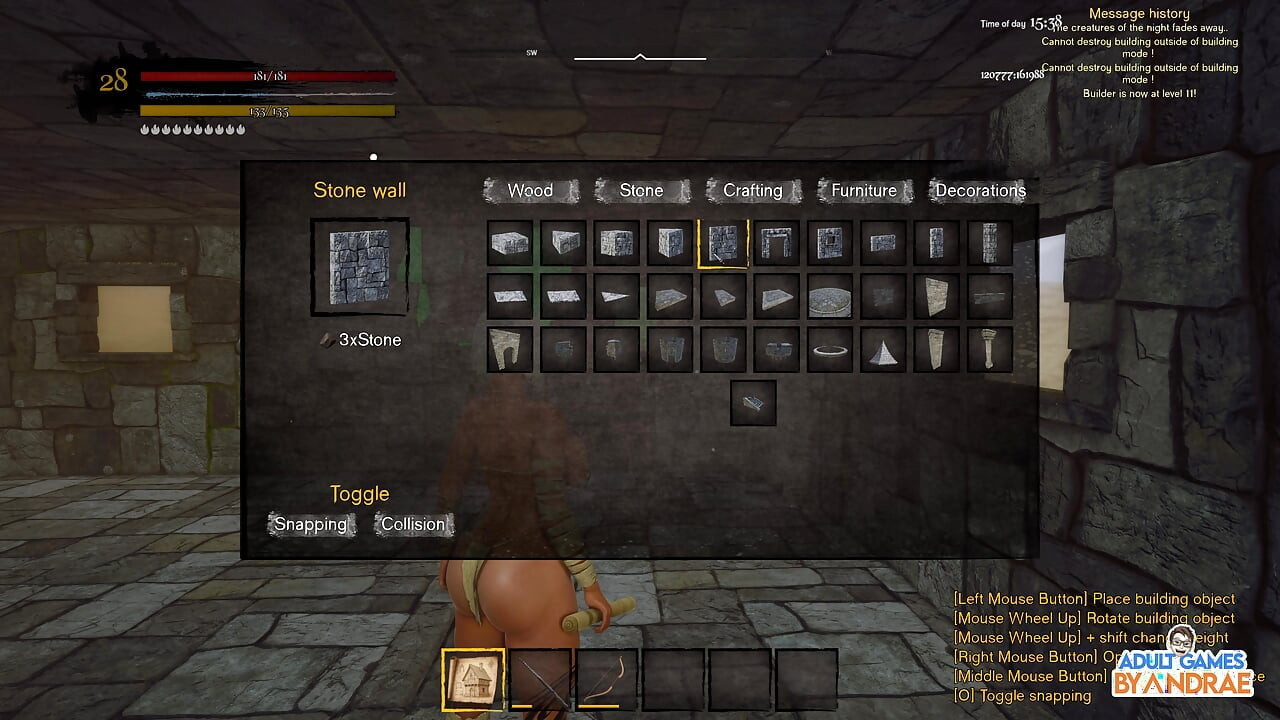 EP7: dusht dvip men ston haus kichan, bistar aur snan ka nirman (gemaple)