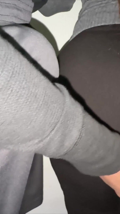 Big-assed Woman Grabs Stranger's Dick
