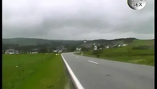 Blonde girl lets her boyfriend finger her in the car