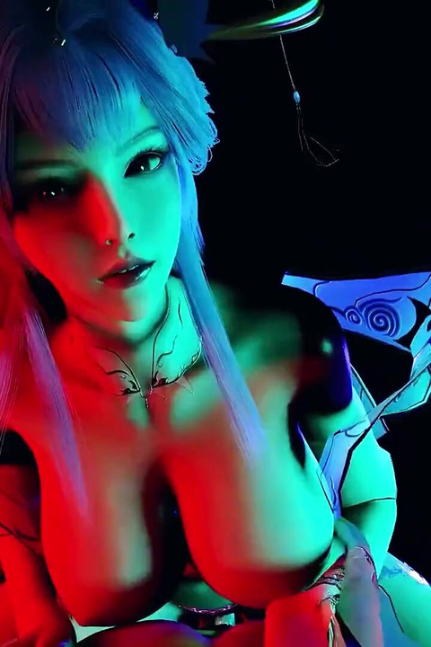 Atracción artificial de belleza: la chica animada - animación 3D