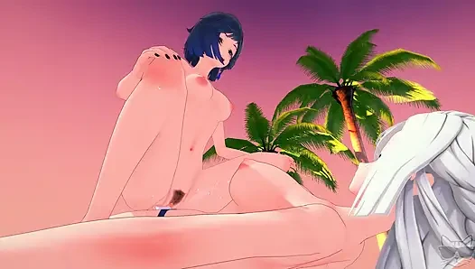 Yelan x Shenhe at the beach (genshin impact) P3 SEX