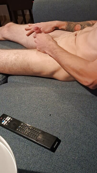 Skinny guy have big cock and massive cumshot