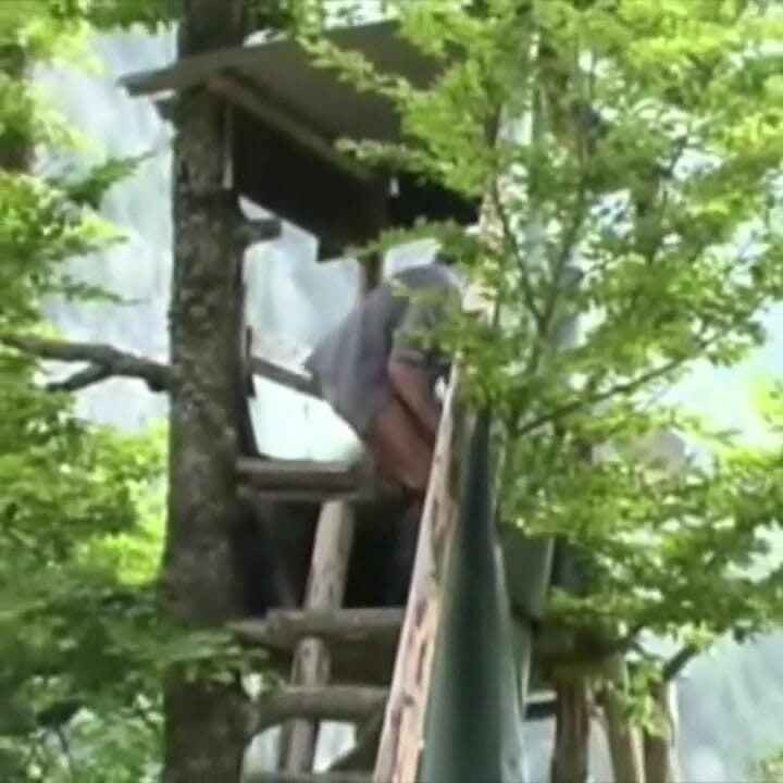 Young straight fucked by his friend outdoor
