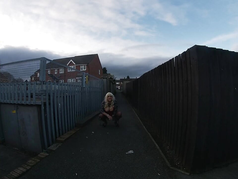 Enjoying flashing around town