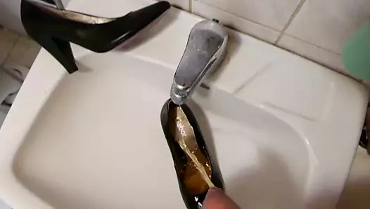 9cm yüksek topuk hanımları işemek