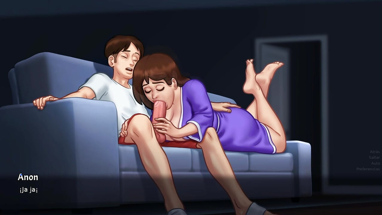 Mommy helps her stepson finish several times - summertime saga