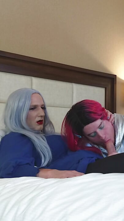 Gorgeous Femboy Goddess Gets Blowjob From Trans Kelsey Masters - Compilation 2