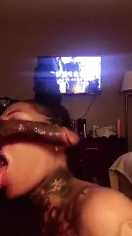 Young Black T-Girl Polishing Big Dick