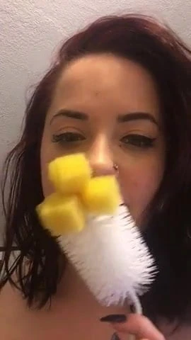 用你所拥有的...用奶瓶刷的疯狂女孩
