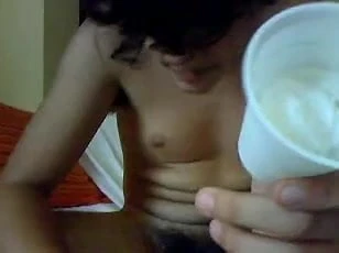cum in a cup