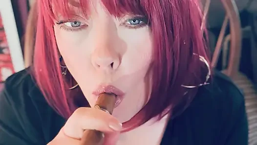 Cigar Smoking With Miss Tina Snua The Secretary!