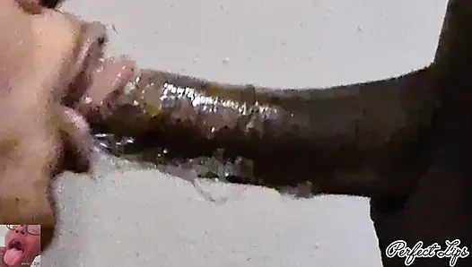 Weiche lippen lutschen schwanz super schlampig