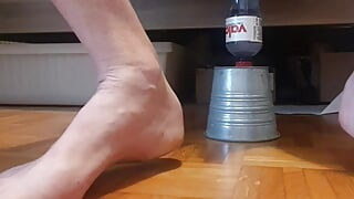 New quick bottles male anal insertion +cum.