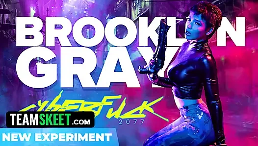 Cyberpunk brooklyn gray fütürist bir hatunla oynaşıyor ve sert dölleniyor