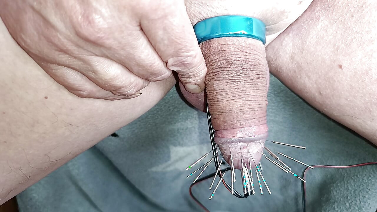 CBT, BDSM, Electro Sex, Needles, Man Alone, Probing, Fetish, Acorn, Cock, Part 2