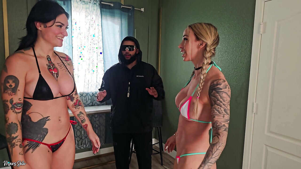 Défi de poing en bikini avec le ventre, Mars en solo vs Tatiana Vex avec le lion