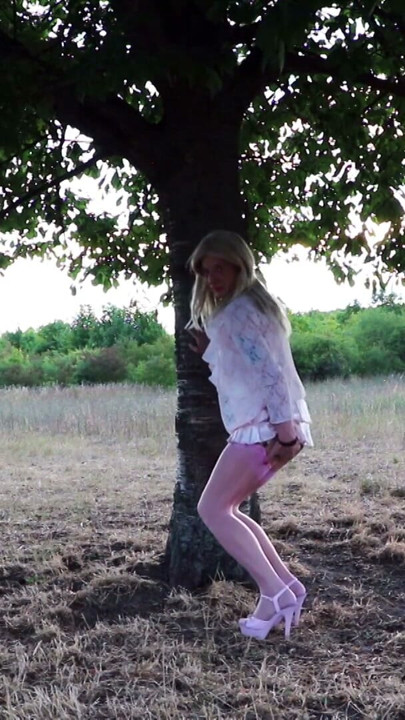 Daring Biking In Mini Skirts & Nylon Stockings | Clip 1