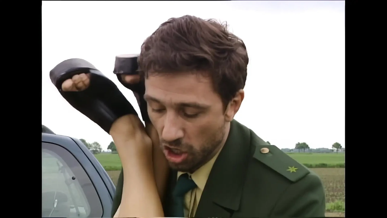 Policeman Has to Watch Her Piss on the Police Car