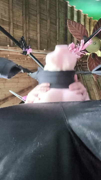 Quick pounding for sex doll on sex swing