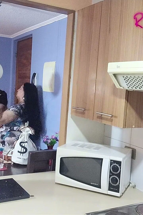 Videos for Fans: a Masked Young Man Fucks Me in the Kitchen