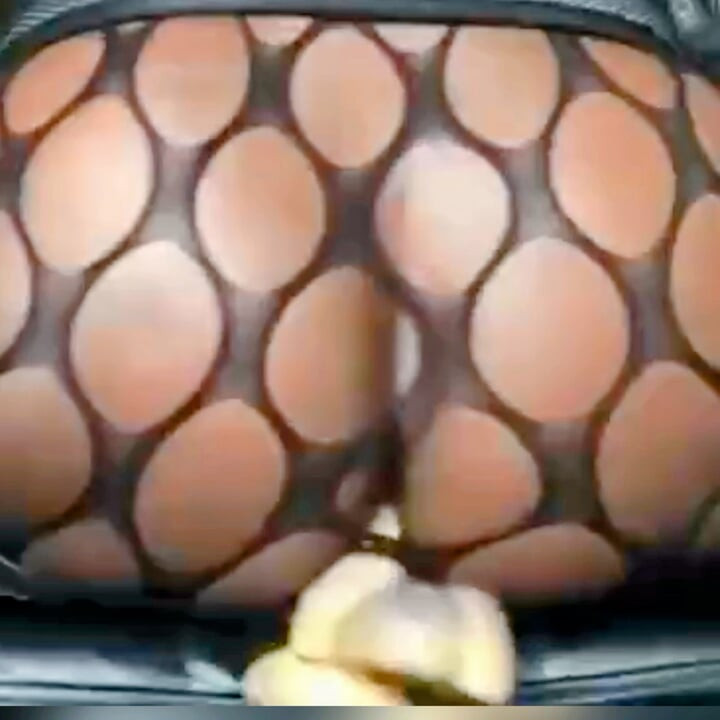 Fishnet Bodysuit Black Muscle Rides White Dildo