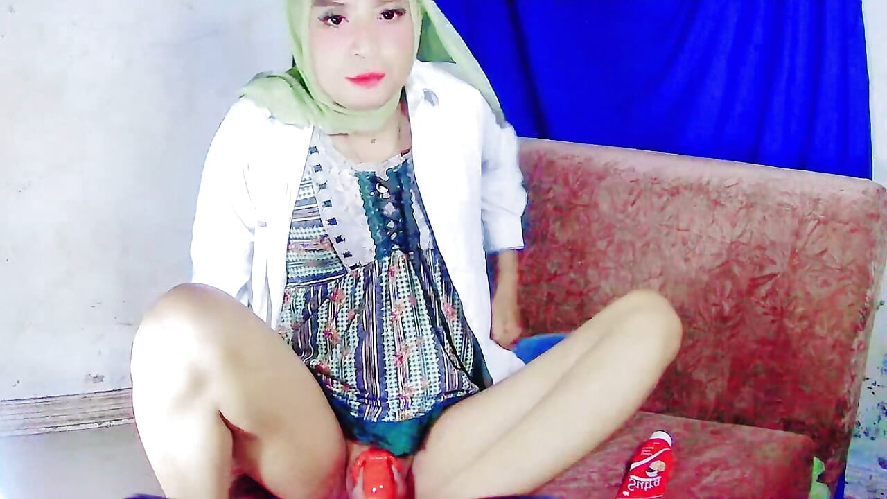 INDONESIAN Sissy wearing hijab and chastity