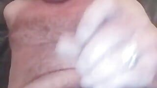 Shirtless Guy Strokes His Seven Inch Cock
