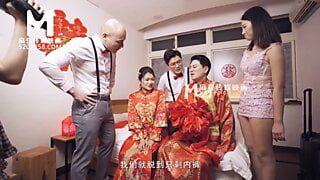 Modelmedia asia - scena del matrimonio osceno - liang yun fei - md-0232 - miglior video porno originale asiatico