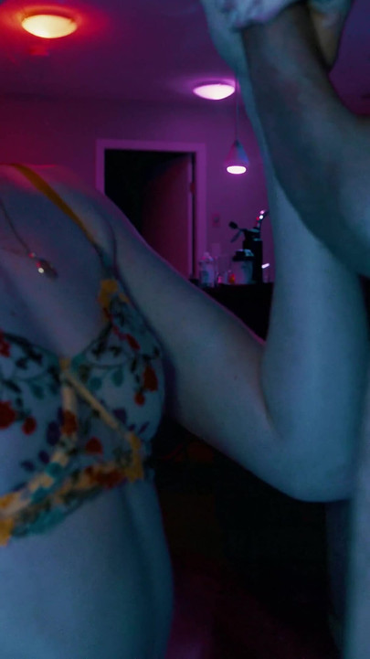 Blonde Model Gets Oiled up and Railed