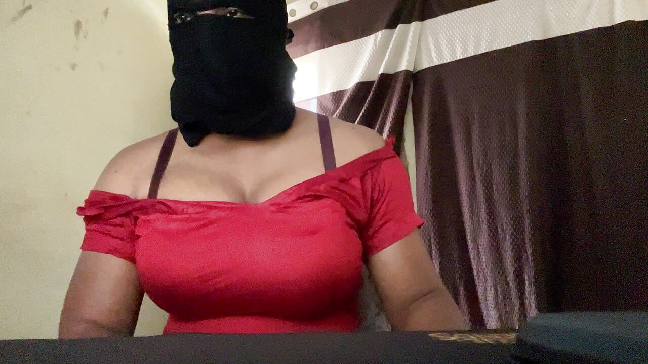 big boobs crossdresser teasing in red suit salwar