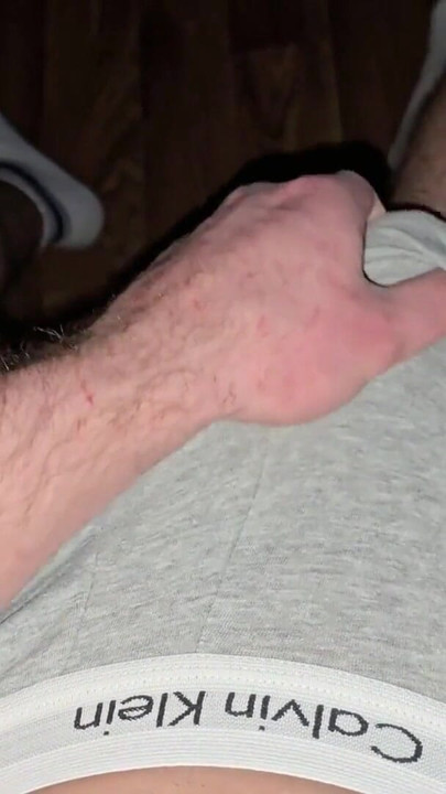 German Daddy strokes his hard fat cock in Calvin Klein boxers - PhantomGentX | Clip 1