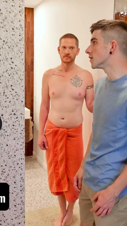 Hot Twink Get Caught Taking A Bath With His Sexy Stepdad - TwinkTrade Taboo Foursome | Clip 1